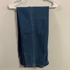 The Quacker Factory Size 14 High rise jeans with Martini glasses in rhinestones